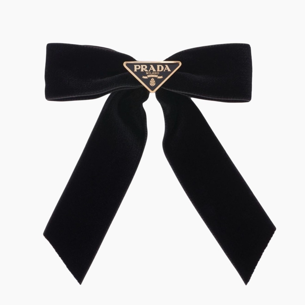 Prada Black Bow Hair Clip